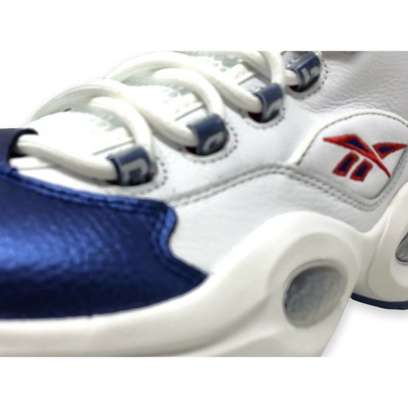 Reebok Question Mid \'Blue Toe\' 2022 White/Blue Retro Basketball Size 13 GX0227 main image 6